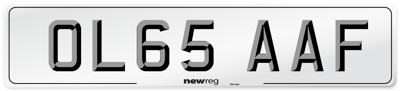 OL65 AAF Number Plate from New Reg